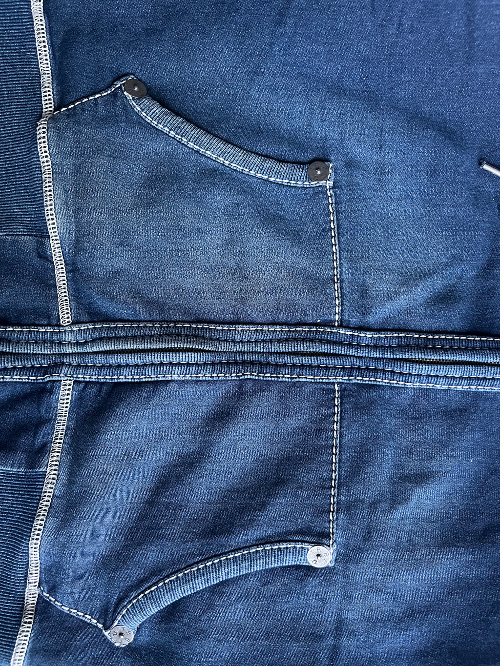 True Religion Zip Hoodie with white stiches