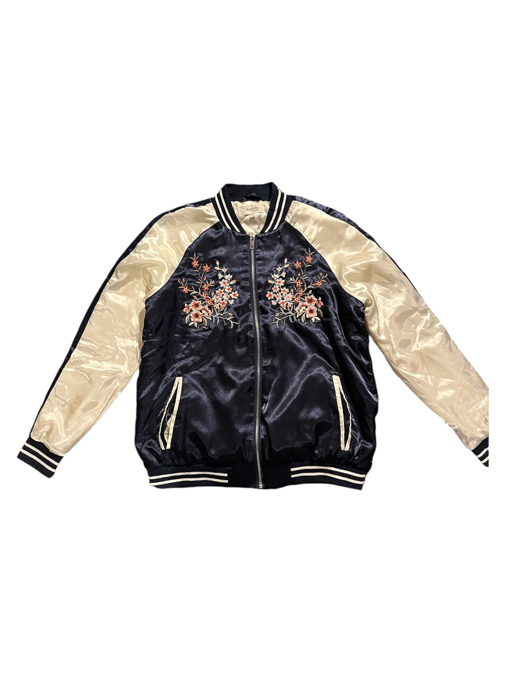 Japanese Embroidery Satin Women Jacket